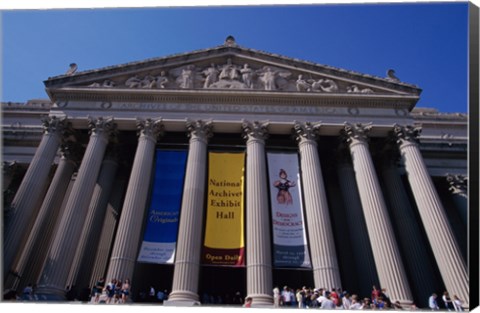 Framed Facade of the U.S. National Archives, Washington, D.C., USA Print