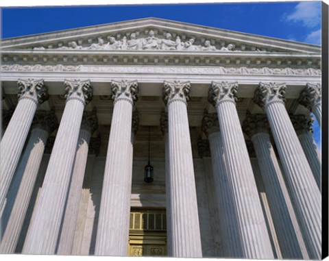 Framed Low angle view of the U.S. Supreme Court, Washington, D.C., USA Print