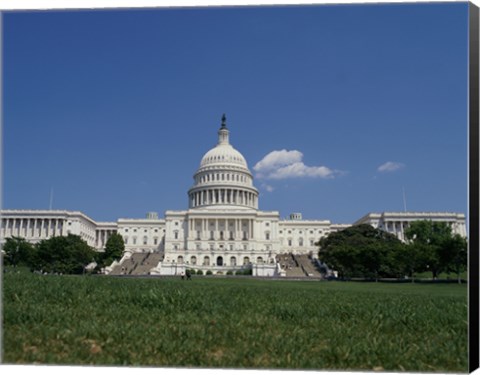 Framed Facade of the Capitol Building, Washington, D.C. Print