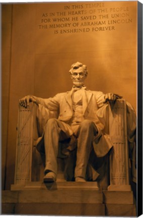 Framed USA, Washington DC, Lincoln Memorial Print