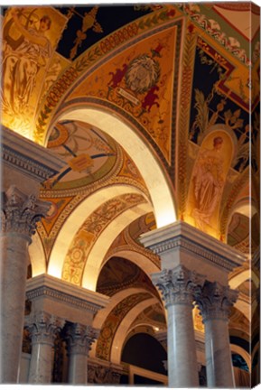 Framed Interiors of a library, Library Of Congress, Washington DC, USA Print