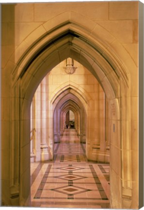 Framed Arched doorways at the National Cathedral, Washington D.C., USA Print