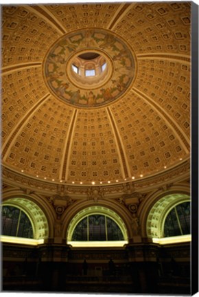 Framed Interiors of a library, Library of Congress, Washington DC, USA Print