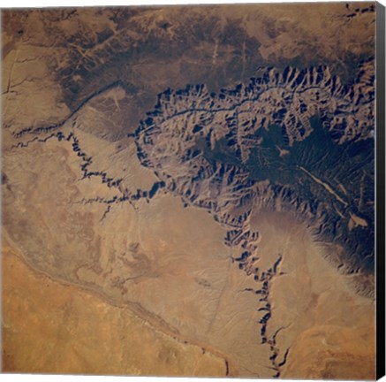 Framed Grand Canyon from space Print