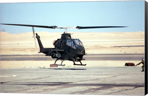 Framed AH-1 Cobra helicopter Print