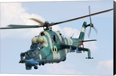 Framed Nigerian Mil Mi-35P Print