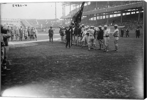 Framed New York Giants Polo Grounds opening day 1923 Print