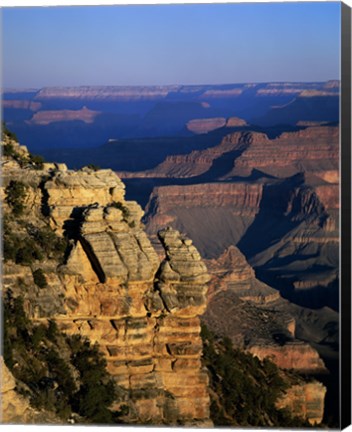 Framed High angle view of rock formations, Grand Canyon National Park, Arizona, USA Print