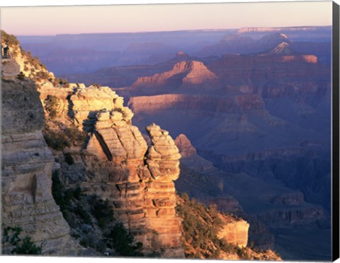 Framed High angle view of rock formations, Grand Canyon National Park, Arizona, USA Print