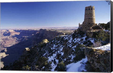 Framed Ruin of an old building on a cliff, Grand Canyon National Park, Arizona, USA Print