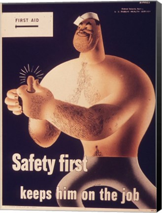 Framed Safety First Print