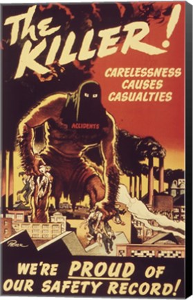 Framed Carelessness Causes Casualties Print
