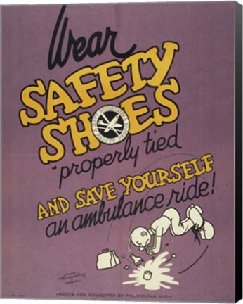 Framed Safety Shoes Print