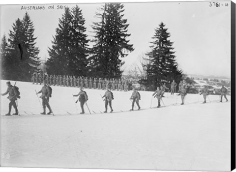 Framed Austrians on Skis Print