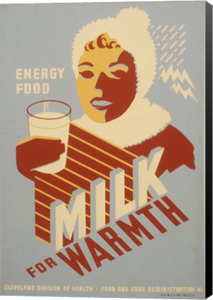 Framed Milk - for warmth Energy food Print