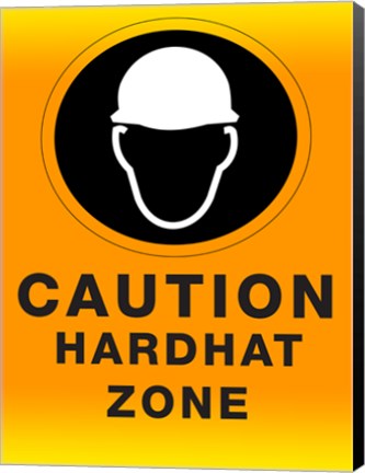 Framed Safety Hard Hat Print