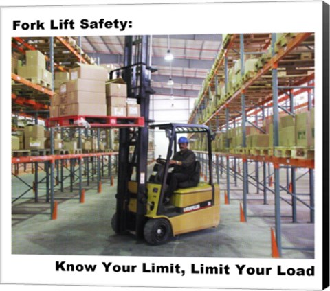 Framed Fork Lift Safety Print