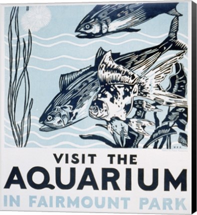 Framed Visit the aquarium in Fairmount Park Print