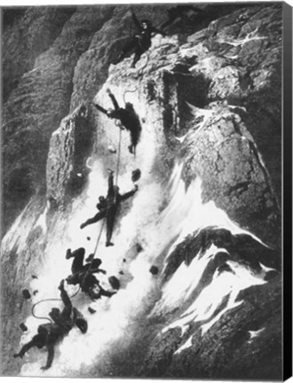 Framed Matterhorn disaster Gustav Dore Print