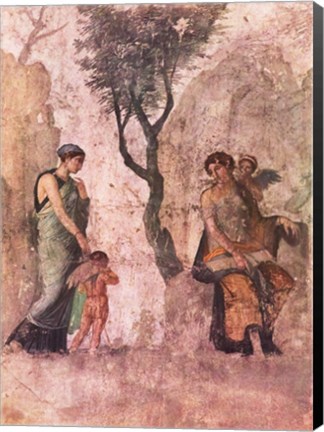 Framed La punizione di Amore Aphrodite Pompeii mural Print