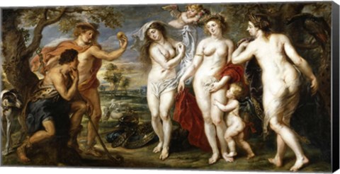 Framed Peter Paul Rubens the judgement of Paris Print