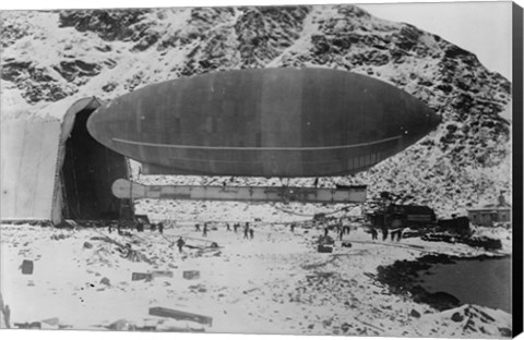 Framed Blimp-Wellman Air Ship, Spitzbergen Print