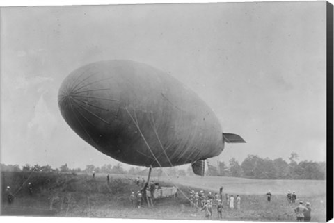 Framed American Dirigible, Blimp Print