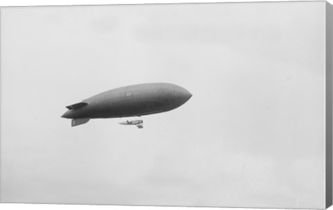 Framed Blimp Over Police Games Print