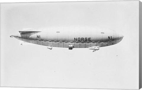 Framed Norge Blimp Flying Print