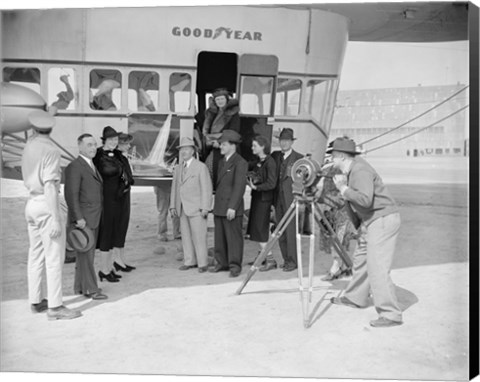 Framed Goodyear Blimp, Golden Gate City 1938 Print