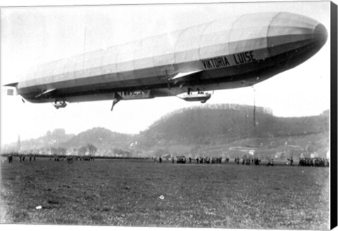 Framed Zeppelin Airship LZ 11 Viktoria Luise on May 5, 1912 in Marburg Print