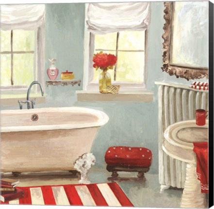 Framed Tranquil Bath II Print
