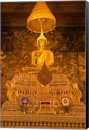 Framed Buddha in a temple, Wat Pho, Rattanakosin District, Bangkok, Thailand Print