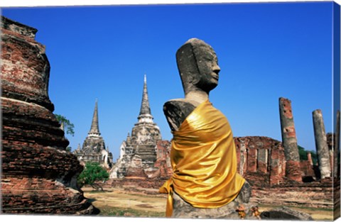 Framed Buddha at a temple, Wat Phra Si Sanphet, Ayutthaya, Thailand Print