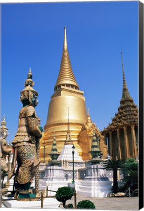 Framed Stupas at theTemple of the Emerald Buddha, Bangkok, Thailand Print