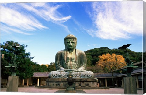 Framed Buddha, Daibutsu, Kamakura, Tokyo, Japan Print