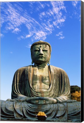 Framed Low angle view of a statue of Buddha, Daibutsu Tokyo, Japan Print