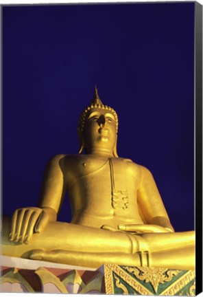 Framed Statue of Buddha, Wat Phra Yai, Ko Samui, Thailand Print