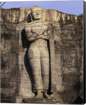 Framed Statue of Buddha carved in a rock, Gal Vihara, Polonnaruwa, Sri Lanka Print