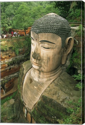 Framed Giant Buddha Statue, Leshan, China Print