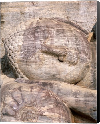 Framed Reclining Buddha Closeup Print