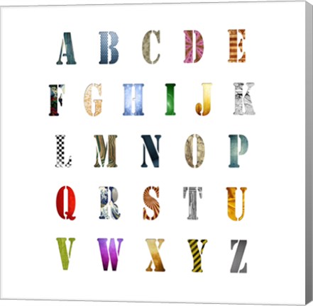 Framed Alphabet Poster Print