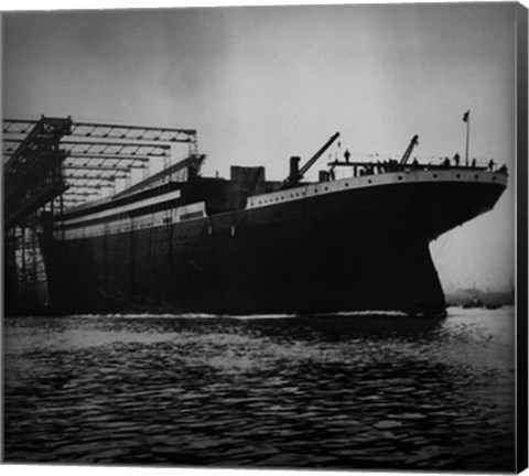 Framed Titanic Constructed at the Harland and Wolff Shipyard in Belfast Print