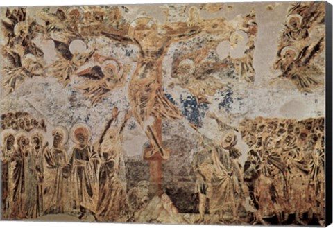 Framed Fresken in the Upper Church Print