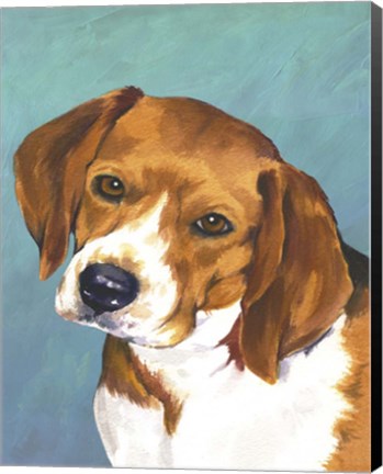 Framed Dog Portrait-Beagle Print