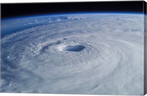 Framed Hurricane Isabel, as seen from the International Space Station Print