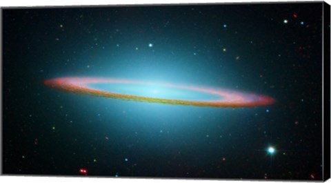 Framed Sombrero Galaxy in Infrared Light Print