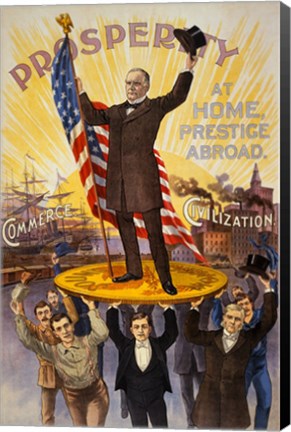 Framed William McKinley Campaign Poster Print