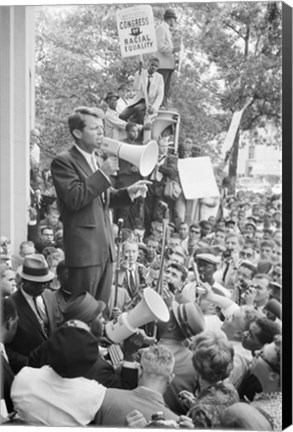 Framed Robert F. Kennedy Core Rally Speech Print