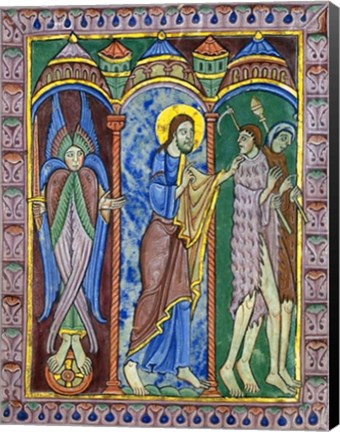 Framed Albans Psalter: Expulsion from Paradise Print